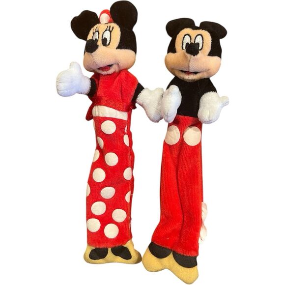 Disney Store Plushies On A Stick Bookmarks Mickey/Minnie Mouse Storytime Vintage - Picture 1 of 5